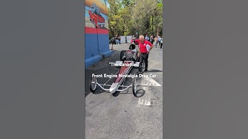 Dan Rini Kingston fires up "The Canadian" front engine nostalgia drag car at Crystal River Fast Lube