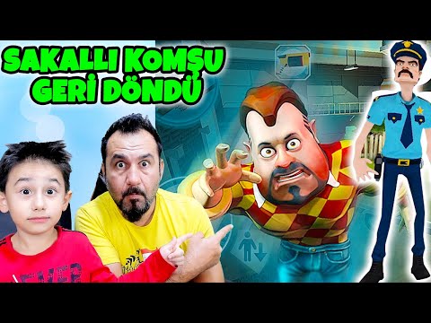 SAKALLI KOMŞU GERİ DÖNDÜ! POLİS PEŞİMİZDE (hello neighbor-scary teacher gibi) DARK RIDDLE OYNUYORUZ!