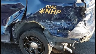 DRAMATIC NHP Trooper barely escapes being struck by vehicle