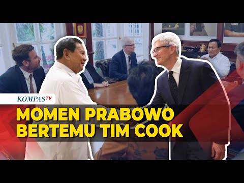 Momen Pertemuan Menhan Prabowo dan CEO Apple Tim Cook di Kantor Kemhan