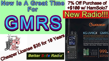 Now Is A Great Time For GMRS: Get 7% off GMRS radios from Better Safe Radio with Code HamSolo7