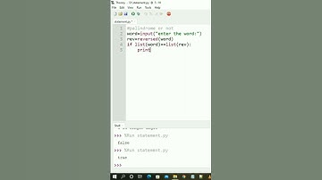 Finding Palindrome or not in python #shorts #tamil #python #pythonprogramming #palindrome #trending