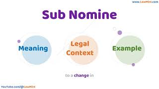 Sub Nomine Meaning Legal Context & Example Legal Terms Simplified @LawMint