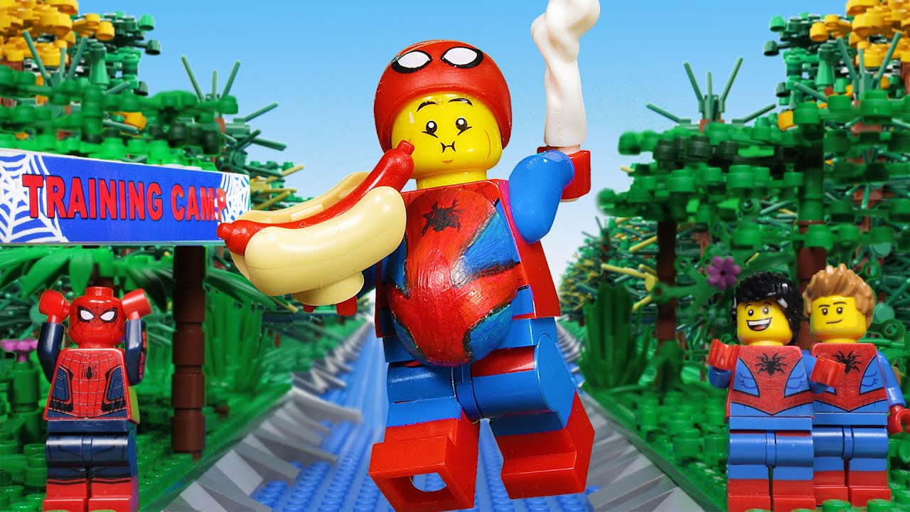 Spiderman Training Camp 🕸 Fat Spiderman Begins (Lego Animation)