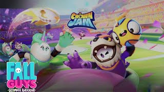Fall Guys Crown Jam Event on Fortnite News + Free Slam Dunk Costume Gameplay!