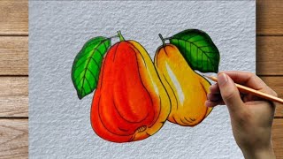 "Unlock Your Inner Artist: Step-by-Step Guide to Easy Rose Apple Drawing! 🌹🍏"