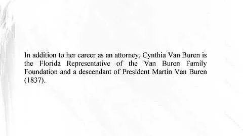 Cynthia Van Buren  : Thriving Legal Professional