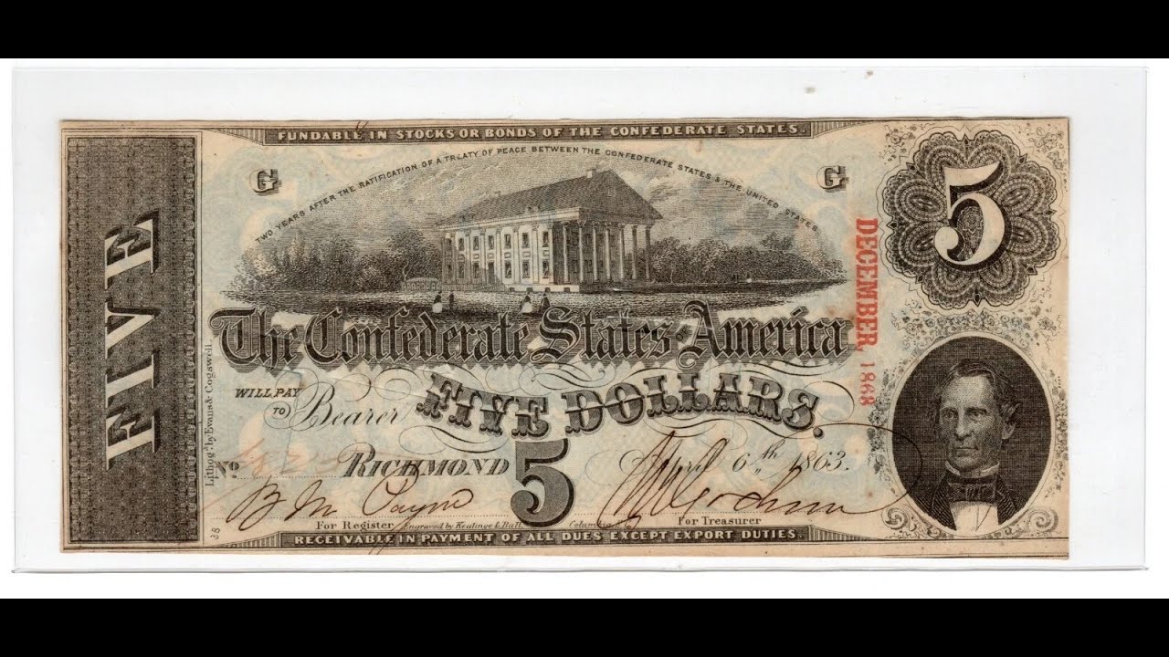 Confederate States of America - T--60 $5 added - TACC Currency Portfolio