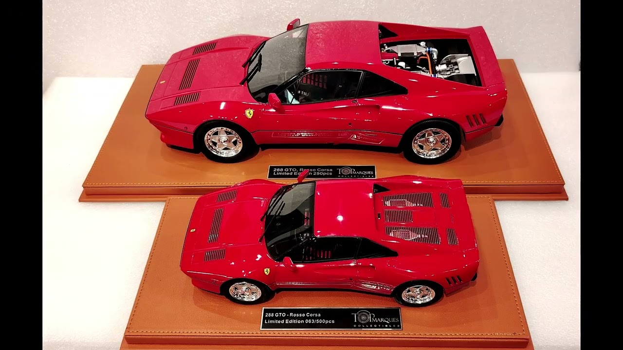 FERRARI 288 GTO TOP MARQUES SCALA 1/18 E 1/12 - YouTube