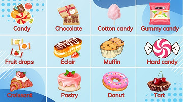 🍭🍰 Học Tiếng Anh Tên Kẹo & Bánh Cho Bé | Candy & Cake Names for Kids 🎂🍬 | Oh Vui Kids