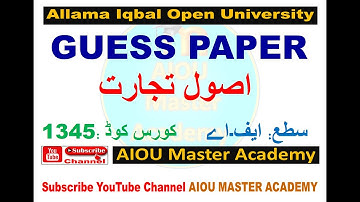 AIOU Code 1345 Solved Assignment 1. 2.3.4 of SPRING 2023 || Principles of Commerce