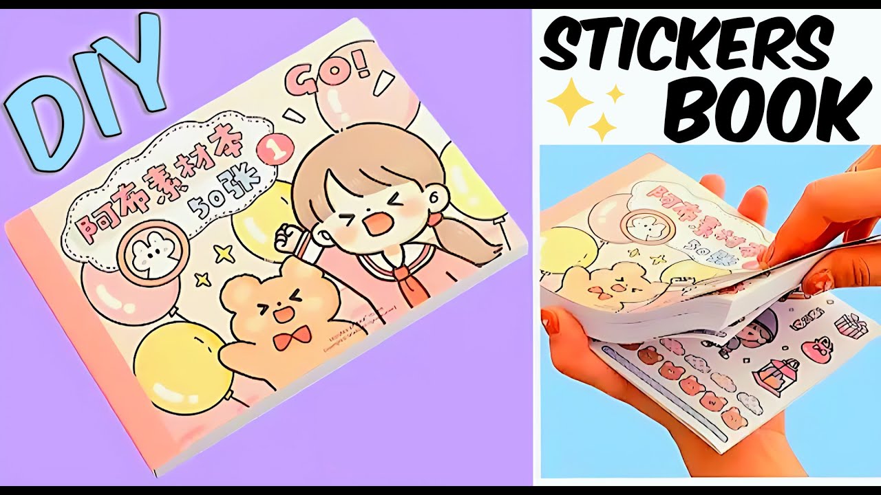 Origami Mini Sticker Book DIY Cute Sticker Book | Homemade Cute Sticker Book || paper craft ...