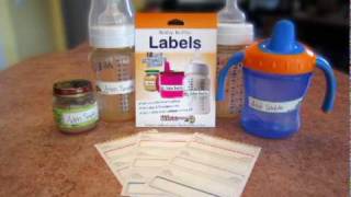 Whoozems Baby Bottle Labels - How to use.