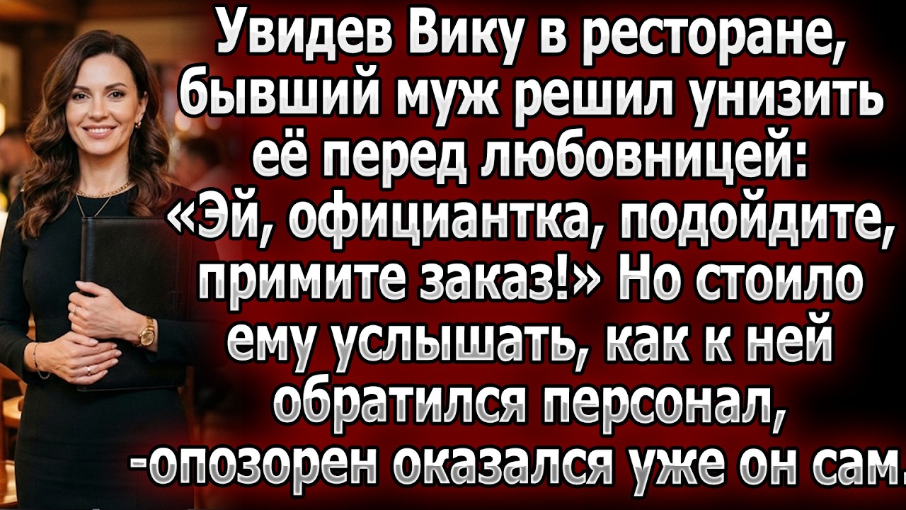 Бывший муж хотел унизить Вику,приняв за официантку, но ответ персонала заставил его сгореть от стыда