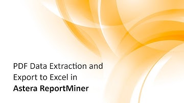 PDF Data Extraction | Astera ReportMiner