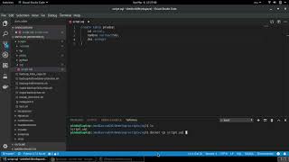 Run script in PostgreSQL running into container
