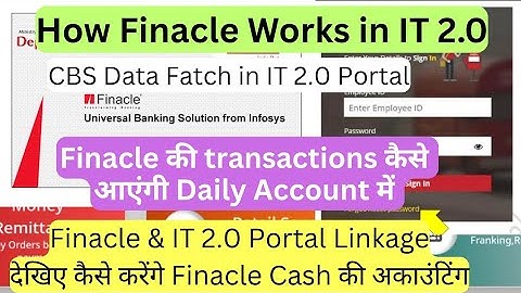 Finacle working Complete Procedure in IT 2.0 | Finacle cash Accounting in IT 2.0 Portal