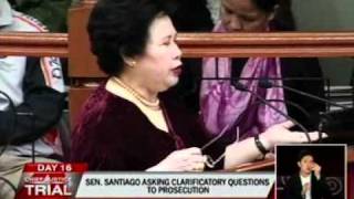 Santiago to Tupas: I give you a grade of 3, in UP, that means I pass you but I warn you 1/2