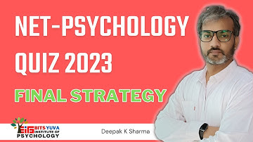 NTA-NET Psychology 2022 Paper Discussion 6 by Deepak K Sharma | BITS YUVA Institute of Psychology