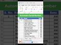 Excel Formula For Number Series | Excel Number Series Formula #excel  #numberseries #shorts