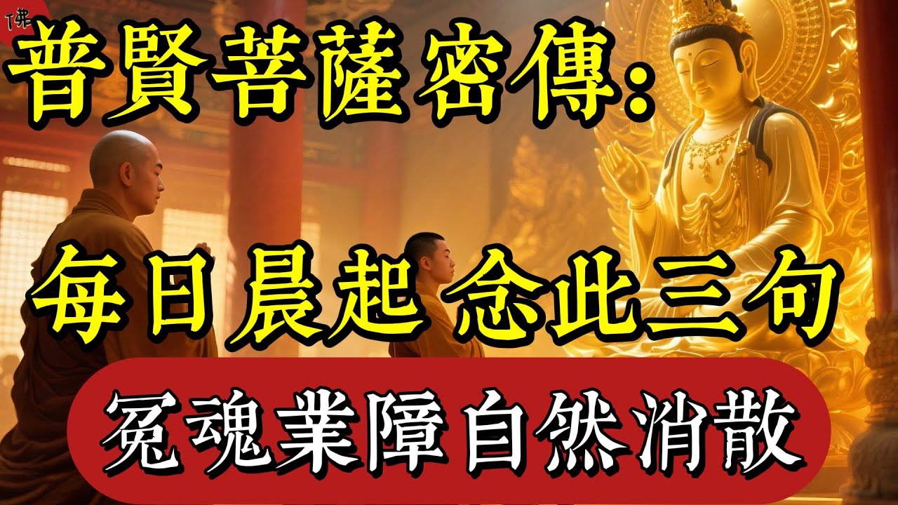 普賢菩薩密傳：每日晨起念此三句，冤魂業障自然消散|佛教 |佛學知識|修心修行|禪悟人生 |南無阿彌陀佛|養生|談佛心安