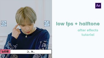 low fps + halftone effect ae tutorial | after effects