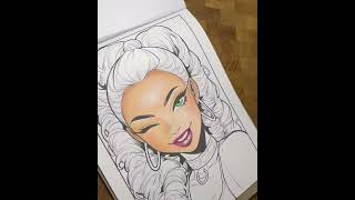 The Most Satisfying Anime Girl Coloring #coloringbook #artprocess #stressrelief