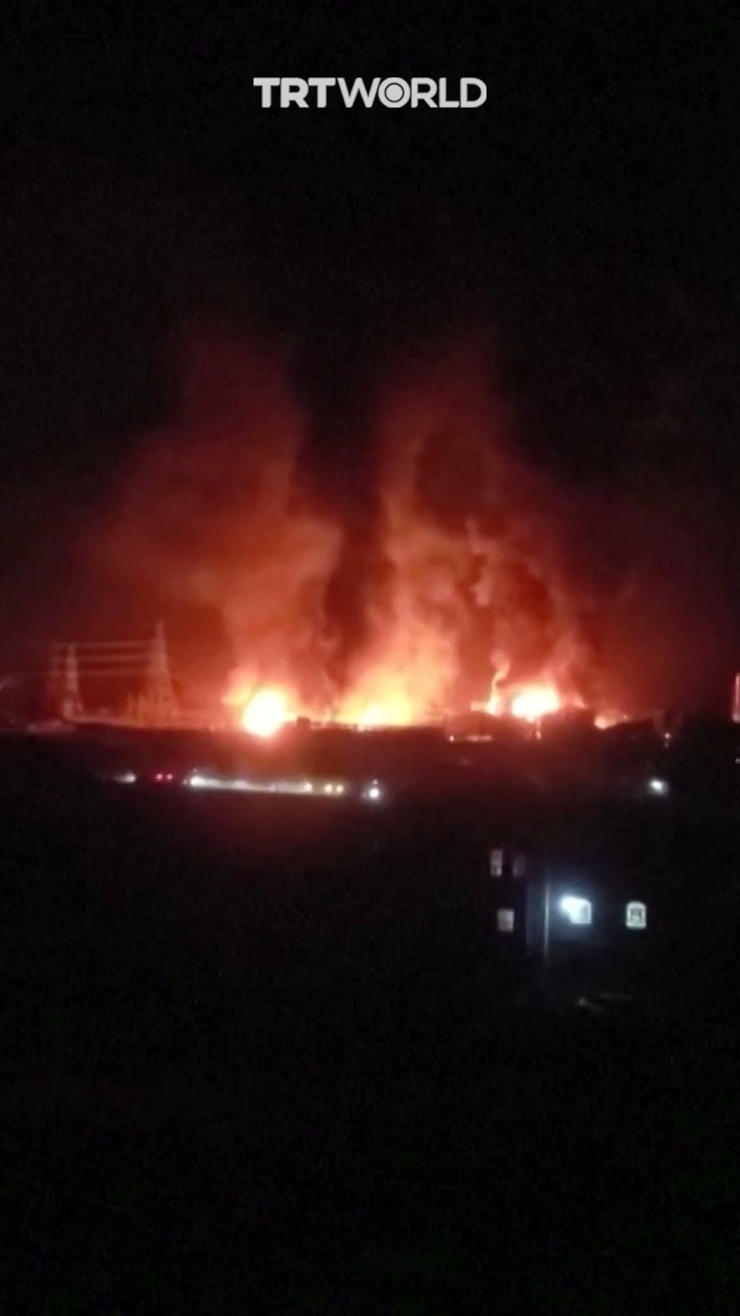 Israeli air strikes cause massive fire at power plant in Yemeni capital