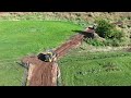 John Deere Skid steers putting in New Culvert &amp; Road on the farm