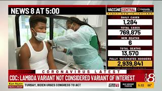 CDC: Lambda variant not considered of interest