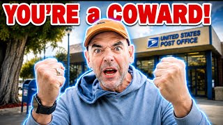 You’re a coward & not recording right!😳📸 1st Amendment Audit USPO Salinas. CA