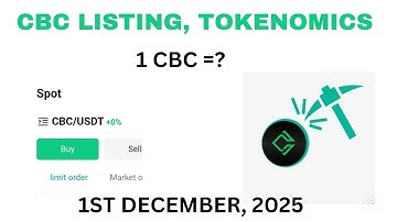 CBC LISTING, TOKENOMICS 