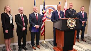 Announcement of two largescale takedowns in D.C. targeting violence and drug trafficking