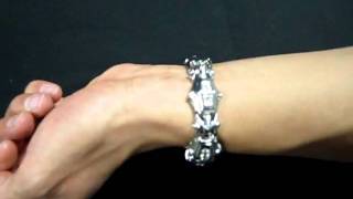 CLAPSTORE　ジルコニアシルバーブレスレット17　HIPHOP