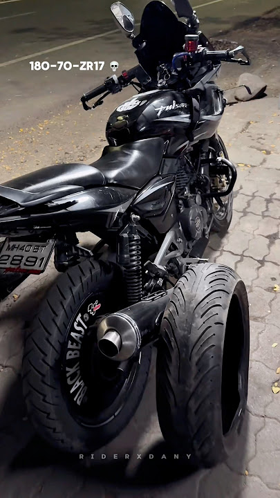 180-55-ZR17 Section tyre installed in pulsar 220f 💀 #shorts #tyre #youtubeshorts #pulsar220f
