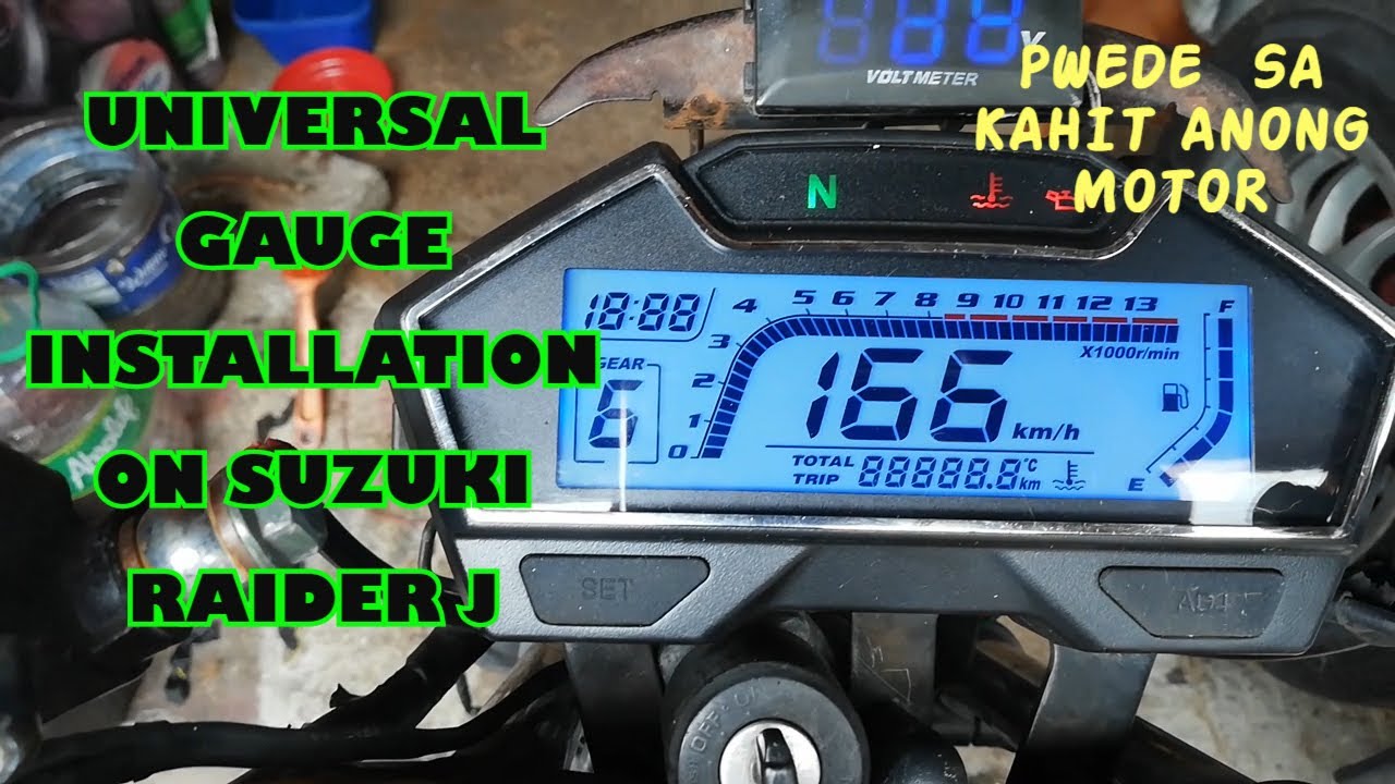 Universal Speedometer Gauge on my SUZUKI RAIDER J FI LOOK ANG GAUGE