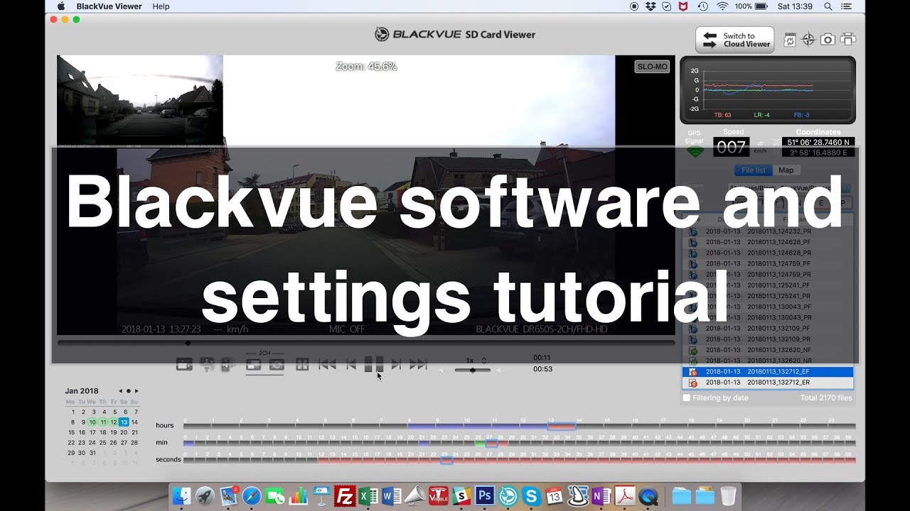 Blackvue software and settings tutorial - YouTube