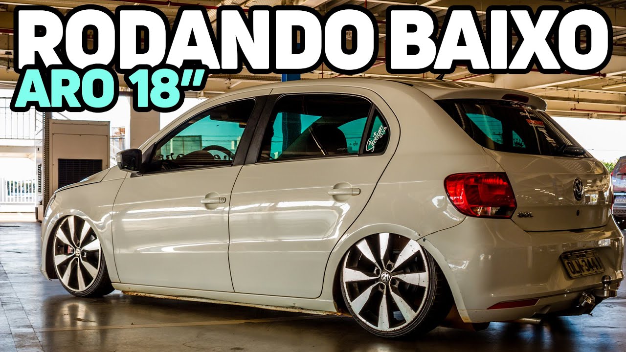 Gol Trend rebaixado com rodas aro 20