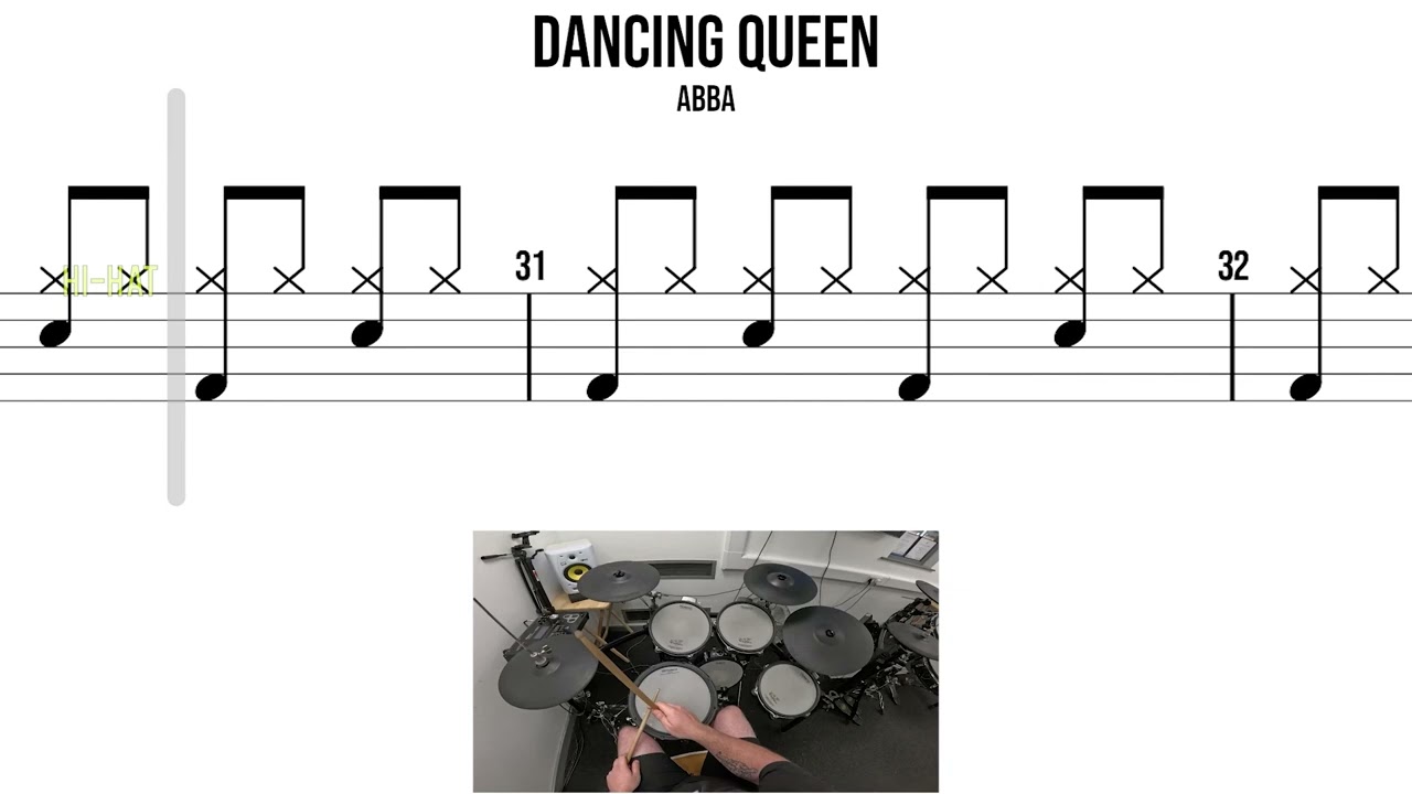Dancing Queen  A B B A🥁 Hard Beginner Version