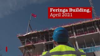 Feringa Building 'topped off' | highest point is reached