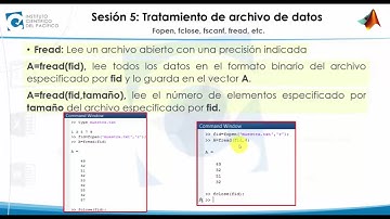1  Fopen, Fclose, Fscanf, Fread, etc Tratamiento de archivos  - Matlab
