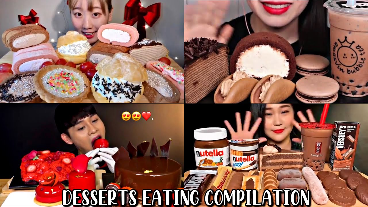 ✨desserts eating compilation ✨