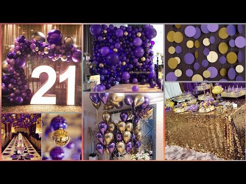 How To Decorate Purple And Gold Birthday Decorations Latest Decore 2021 You - Purple And Gold Party Decoration Ideas