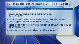 Nebraska Man Killed In Single Vehicle Crash