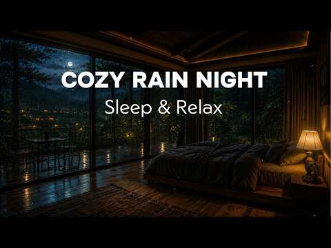 Rainy Nature Escape 🌧️ Cozy Bedroom with Piano Music for Sleep, Study and Meditation