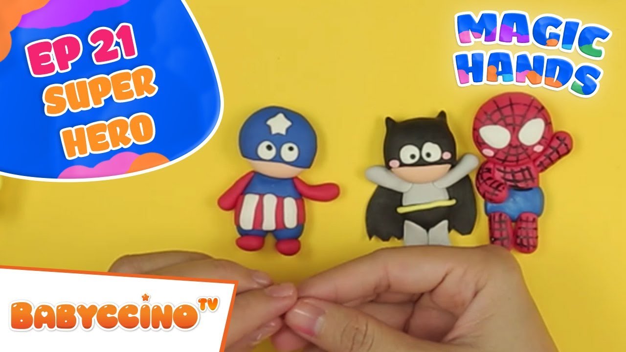 Babyccino Magic Hands Episode 21 - Super Hero- Molding Clay For Kids