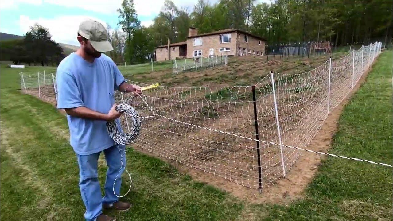 Installing 3D Electric Fence For Deer Part 1 YouTube