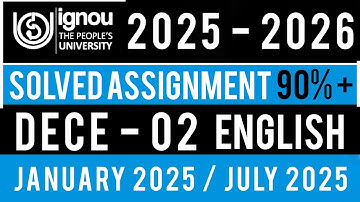 dece 2 solved assignment ignou in english 2025-26 | IGNOU DECE ASSIGNMENT 2025-2026 | IGNOU DECE