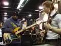 Marcus Miller and Hadrien Feraud, Markbass booth, NAMM 