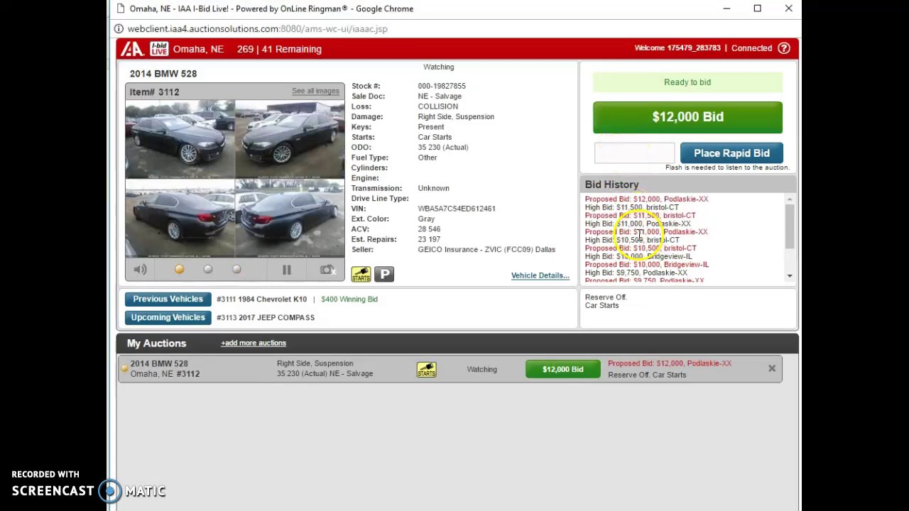 Torgi V Aukcione Iaai 2014 Bmw 528 Xi Bita Speredi Youtube